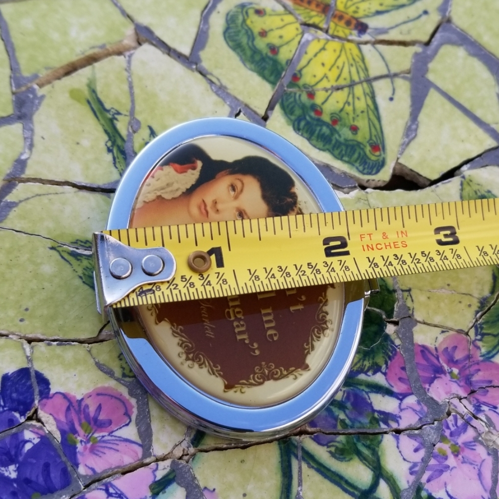 Vintage Style Compact Double Sided Mirror - Picture 7 of 8